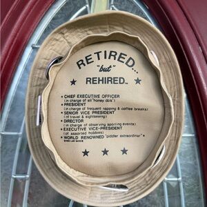 Retired But Rehired Tan Bucket Hat